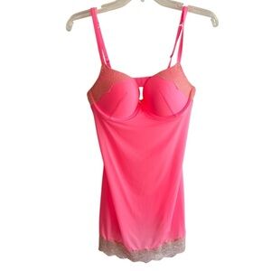 Victoria's Secret Babydoll Lingerie Push-Up Bra 36C Pink Camisoles Barbiecore